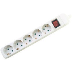 Entac πολύπριζο 5 θέσεων με διακόπτη χωρίς καλώδιο