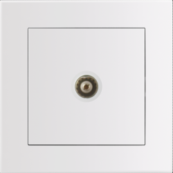 Entac arnold recessed wall tv socket end type white