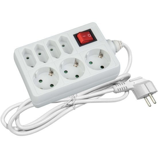 Entac πολύπριζο με διακόπτη 7 θέσεων 3x16a 4x2.5a 3g1.5 1.5μ Entac πολύπριζο με διακόπτη 7 θέσεων 3x16a 4x2.5a 3g1.5 1.5μ