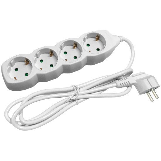 Entac πολύπριζο 4 θέσεων χωρίς διακόπτη 3x1.5mm 1.5μ