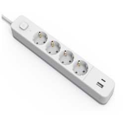 Entac Socket Extension Cord D2 4 Sockets With Switch 1.5M 1Xusb-A X 1Xusb-C 3G1.5
