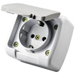 Entac stephan surface mounted wall socket earthed ip54