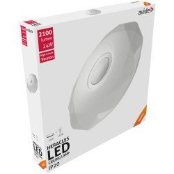 Avide led μοντέρνα πλαφονιέρα οροφής heracles 24w 395*66mm λευκό 4000k