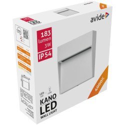 Avide εξωτερικό φώς σκάλας kano led 3w λευκό 4000k ip54 10.5cm