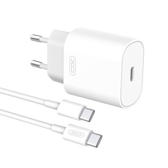 Xo l91eu 25w type-c γρήγορης φόρτισης φορτιστής με type-c καλώδιο