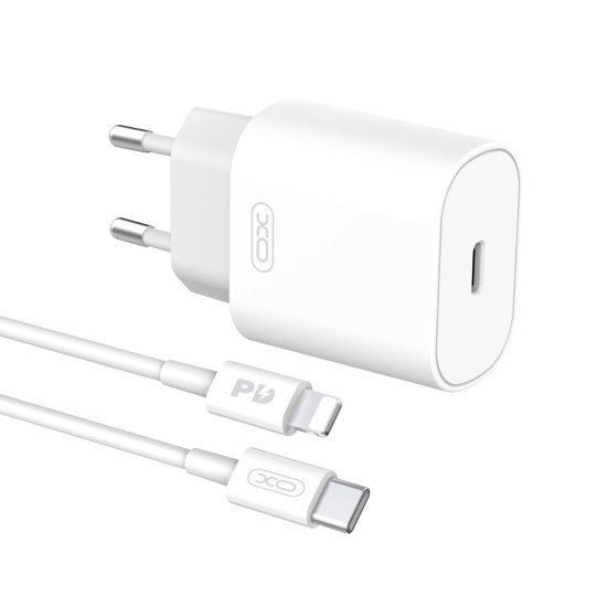 Xo l91eu 25w type-c γρήγορης φόρτισης φορτιστής με lightning καλώδιο