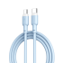 Xo Nb208B Liquid Silicone Data Type-C To Type-C 60W Cable Blue