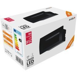 Avide εξωτερικό φώς σκάλας χωνευτό lagos led 3w λευκό 4000k ip54 14cm