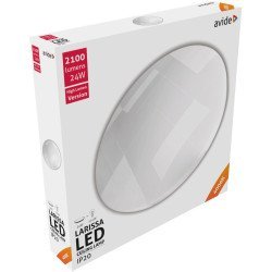 Avide led μοντέρνα πλαφονιέρα οροφής larissa 24w 375*70mm λευκό 4000k