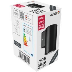 Avide εξωτερικό φωτιστικό τοίχου lyon 1xgu10 ip65 Avide εξωτερικό φωτιστικό τοίχου lyon 1xgu10 ip65