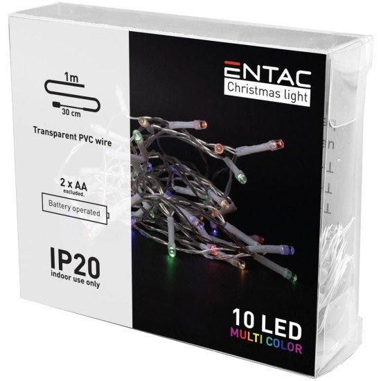 Entac χριστουγεννιάτικα εσωτερικά 10 led πολύχρωμα 1μ (2xaa δεν περιλαμβ.) Entac χριστουγεννιάτικα εσωτερικά 10 led πολύχρωμα 1μ (2xaa δεν περιλαμβ.)