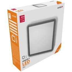 Avide στεγανή πλαφονιέρα οροφής ip54 τετράγωνο (merkur-s) 12w λευκό 4000k γκρί Avide στεγανή πλαφονιέρα οροφής ip54 τετράγωνο (merkur-s) 12w λευκό 4000k γκρί