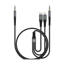 Xo nb178c 3 σε 1 καλώδιο ήχου 3.5 σε 3.5 + typec + lightning Xo nb178c 3 σε 1 καλώδιο ήχου 3.5 σε 3.5 + typec + lightning