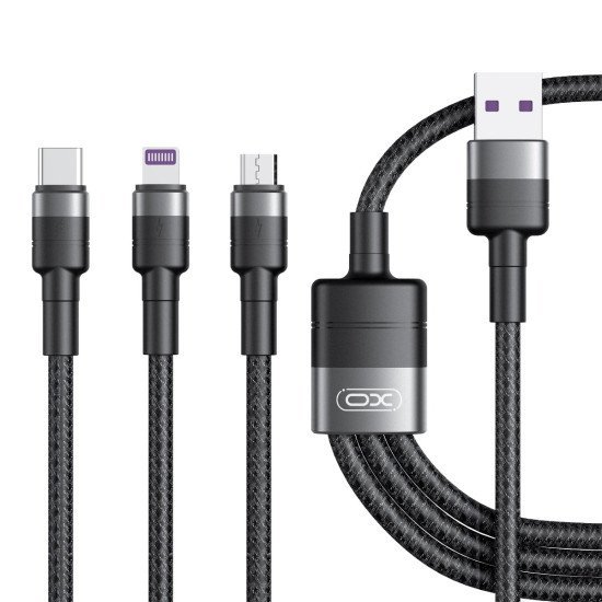 Xo Nbq191 3 Σε 1 40W Γρήγορης Φόρτισης Usb Καλώδιο 1.2Μ Xo Nbq191 3 Σε 1 40W Γρήγορης Φόρτισης Usb Καλώδιο 1.2Μ