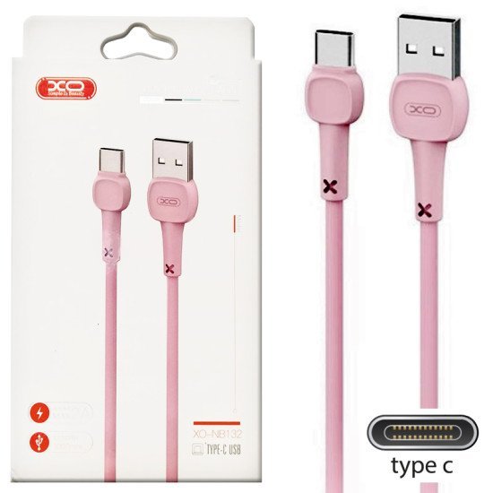 Xo nb132 καλώδιο type-c ρόζ