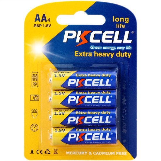 Pkcell απλή r6p aa (4τμχ)
