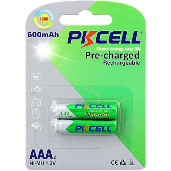 Pkcell Επαναφορτιζόμενη Rtu Aaa 600-2B (2Τμχ)