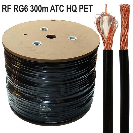 Καλωδιο rf rg6 300m atc hq pet