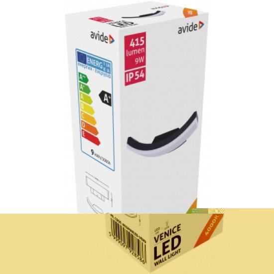 Avide εξωτερικό φωτιστικό τοίχου venice up led 9w λευκό 4000k ip54 Avide εξωτερικό φωτιστικό τοίχου venice up led 9w λευκό 4000k ip54