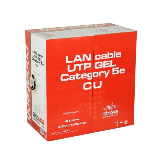 Conotech u/utp χαλκός cu cat5e gel - pe (305m)