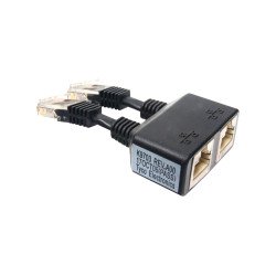 Adapter Dell Pe 1850 Dual Ethernet Dongle Black Rj45