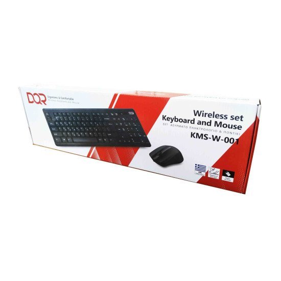 Keyboard-Mouse Dqr Wireless Black En-Gr New