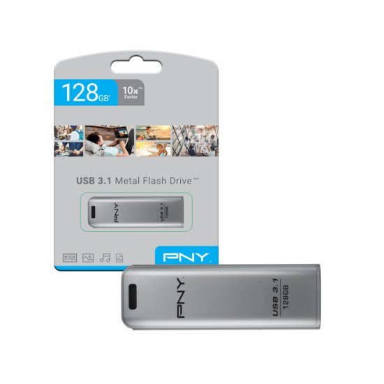 Usb Flash Drive Pny 128Gb Metal Usb 3.1 New