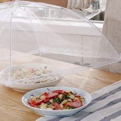 Ομπρέλα Τροφίμων Λευκή Δαντέλα 70x70cm Ομπρέλα Τροφίμων Λευκή Δαντέλα 70x70cm