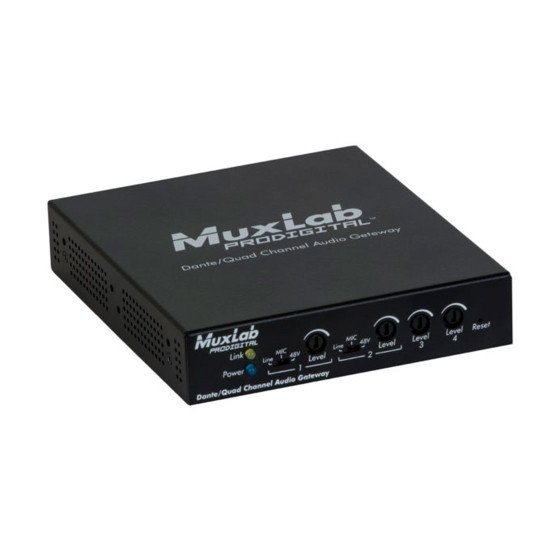 Dante/Quad Channel Audio Poe Gateway Mu