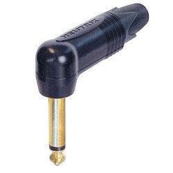 Neutrik Np2Rx-B Γωνιακό Βύσμα Jack Mono 1/4' Μαύρο Με Επίχρυσες Επαφές