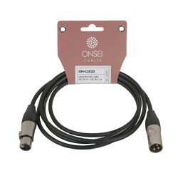 Onsei On-C3020 Καλώδιο Μικροφωνικό 3-Pin Xlr Αρσενικό - 3-Pin Xlr Θηλυκό 2M