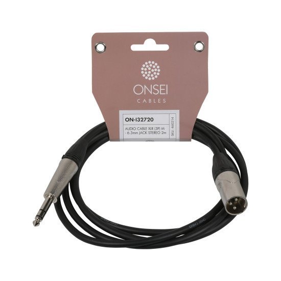 Onsei On-I32720 Καλώδιο Σήματος 3-Pin Xlr Αρσενικό - 6,3Mm Jack Stereo 2M