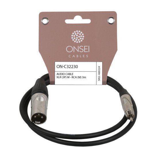 Onsei On-C32230 Τερματισμένο Καλώδιο Ήχου 3-Pin Xlr Male Σε Rca Male 3M