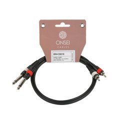 Onsei On-C2810 Καλώδιο Σήματος 2 X Rca Αρσενικό - 6,3Mm Jack Mono 1M