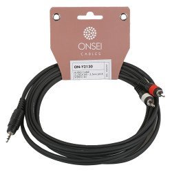 Onsei On-Y2130 Καλώδιο Σήματος 2 X Rca Αρσενικό - 3,5Mm Mini Jack Stereo 3M