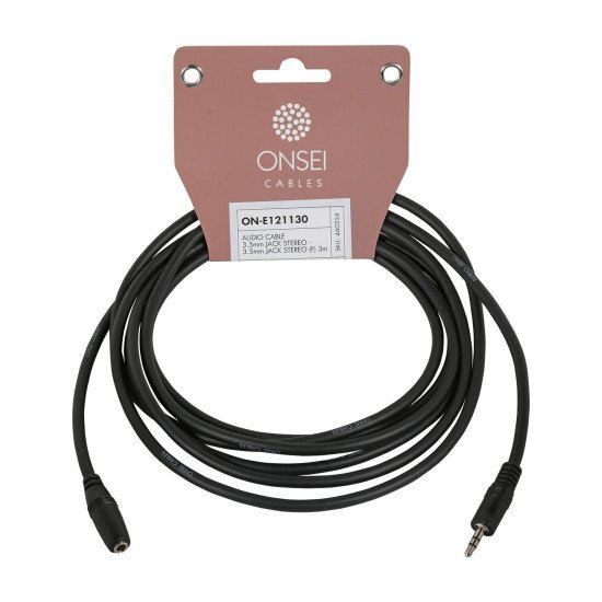 Onsei On-E121130 Καλώδιο Σήματος 3,5Mm Mini Jack Stereo - 3,5Mm Mini Jack Stereo Θηλυκό 3M