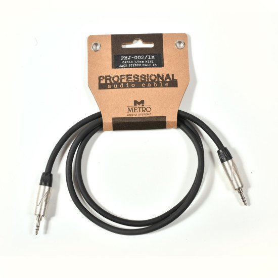Metro Pmj-002/1M Καλώδιο Σήματος 3,5Mm Mini Jack Stereo Male 1M Metro Pmj-002/1M Καλώδιο Σήματος 3,5Mm Mini Jack Stereo Male 1M