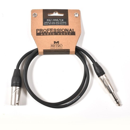 Metro Pxj-006 1M Καλώδιο Jack Stereo 6.3Mm Σε Xlr Αρσενικό Metro Pxj-006 1M Καλώδιο Jack Stereo 6.3Mm Σε Xlr Αρσενικό
