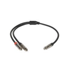 Metro Audio Systems Py-030 Καλώδιο Ήχου 1 Rca Θηλυκό Σε 2 Rca Αρσενικά 0.5M Μαύρο
