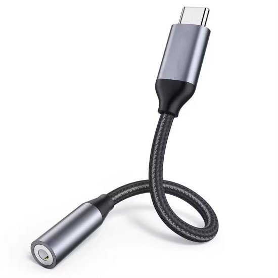 Adapter USB-C – 3.5mm (F), Gray DeTech