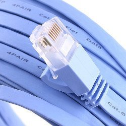Καλώδιο Δικτύου CAT6, 1.5m, DeTech, Πλακέ,Μαύρο