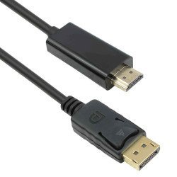 Καλώδιο DeTech DP 14+1 cooper σε HDMI, 1.8m, Μαύρο - 18273 Καλώδιο DeTech DP 14+1 cooper σε HDMI, 1.8m, Μαύρο - 18273