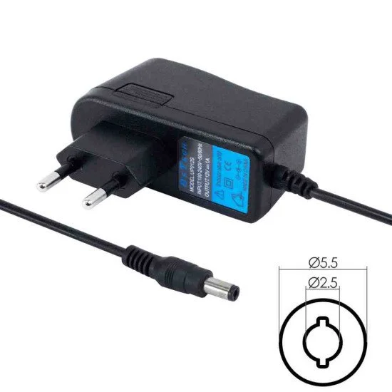 Τροφοδοτικό 12V/ 1A 5.5*2.5-DeTech - 207