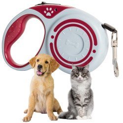 Αυτόματο λουρί σκύλου, ταινία με κλειδαριά, 5 m, 15 kg