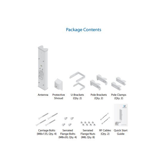 Ubiquiti AM-2G15-120 2.4GHz AirMax Dual-Chain BaseStation 15dBi 120deg Sector Antenna