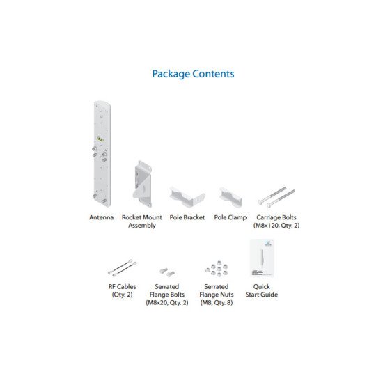 Ubiquiti AM-5G16-120 5GHz AirMax Dual-Chain BaseStation 16dBi 120deg Sector Antenna