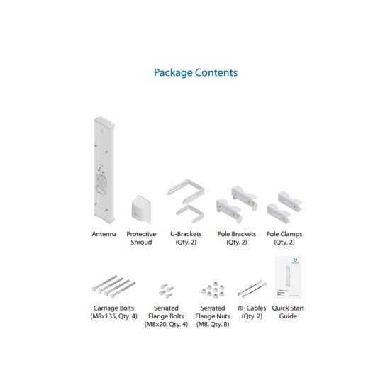 Ubiquiti AM-5G20-90 AirMax Dual-Chain BaseStation 20dBi 90deg Sector Antenna