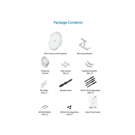 Ubiquiti RD-5G31-AC 5Ghz 31dBi, Rocket Dish 5GHz AirMax 2x2 MIMO Ubiquiti RD-5G31-AC 5Ghz 31dBi, Rocket Dish 5GHz AirMax 2x2 MIMO