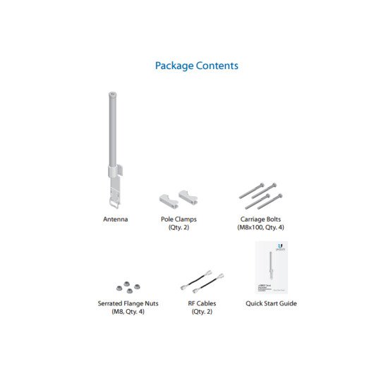 Ubiquiti AMO-5G13 5GHz AirMax Dual-Chain BaseStation 13dBi Omnidirectional Antenna