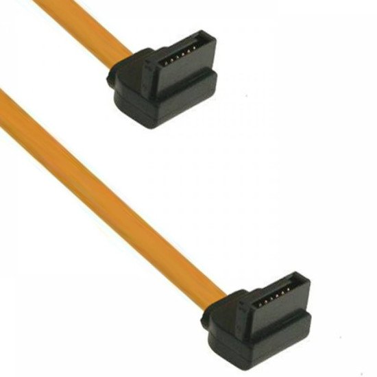 Καλώδιο SATA DeTech, 30cm, Κίτρινο